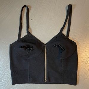 Jean Paul Gaultier Bow Bustier Bra Top Cami Black